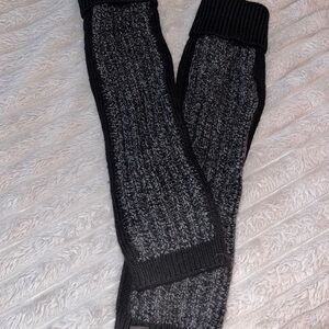 UGG Black and Gray Knit Leg Warmers